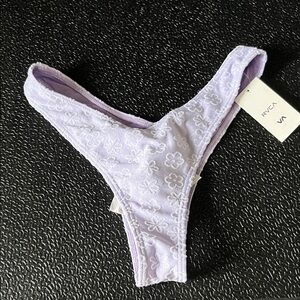 RVCA Light Purple Floral Bikini Bottom